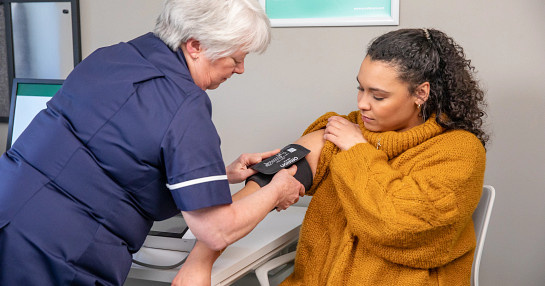 Clinical research staff at work