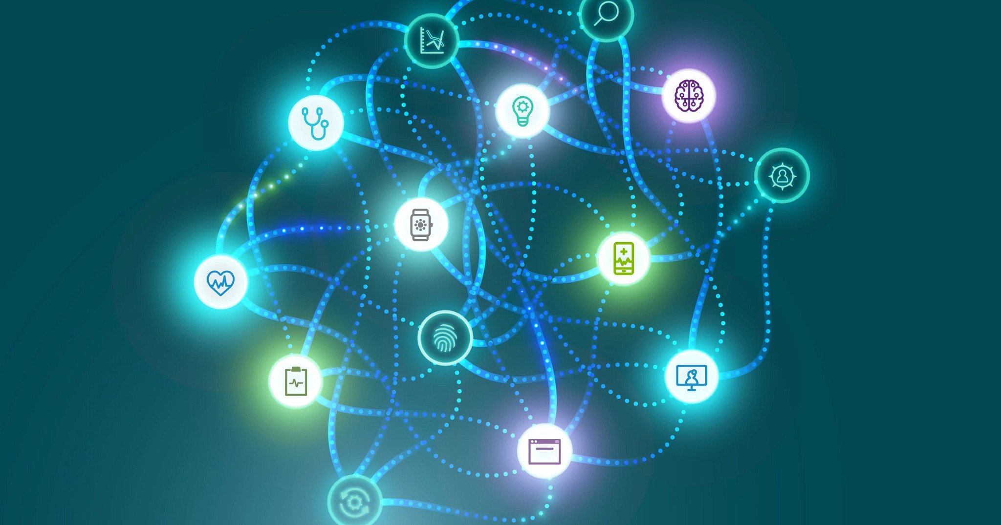 icons connected through network_artificail_intelligence