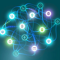 icons connected through network_artificail_intelligence