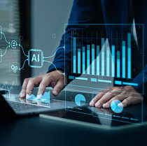 AI data holograms on computer