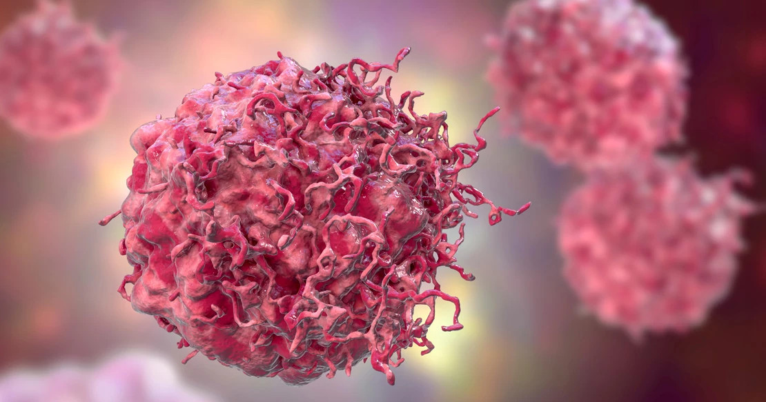 Cancer specialist presenting research findings