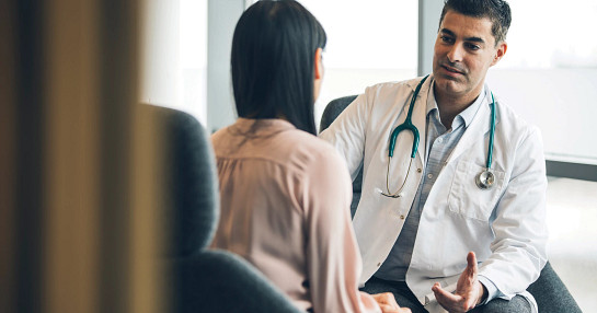 Doctor consultation with study participant