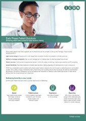 Early patient solutions for clinical trials