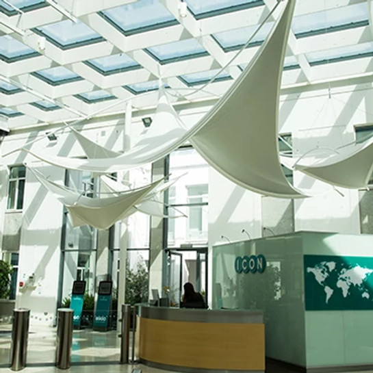 Modern corporate reception area design