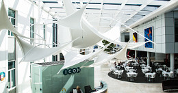 Modern reception area at Dublin office