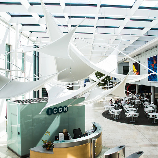 Modern reception area at Dublin office