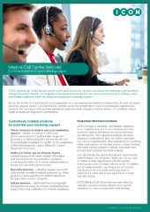 Medical call center support services