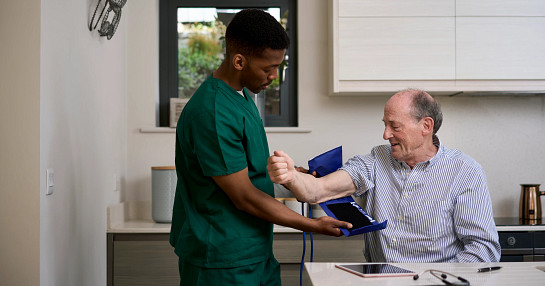 Home healthcare visit for study