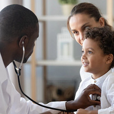 doctor child and parent