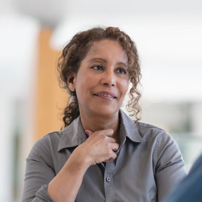 patient talking to doctor