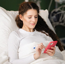 patient in hospital bed
