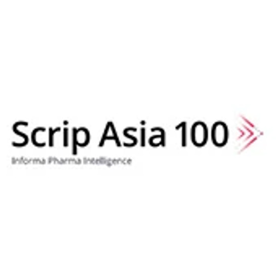 SCRIP Asia 100 in pharmaceutical rankings.
