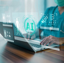 Web imagery for blog page, "Real time clinical trials + AI"