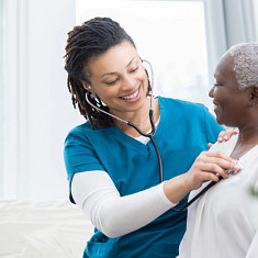 Physician discussing treatment options with patient