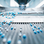 pills on manufactoring lane