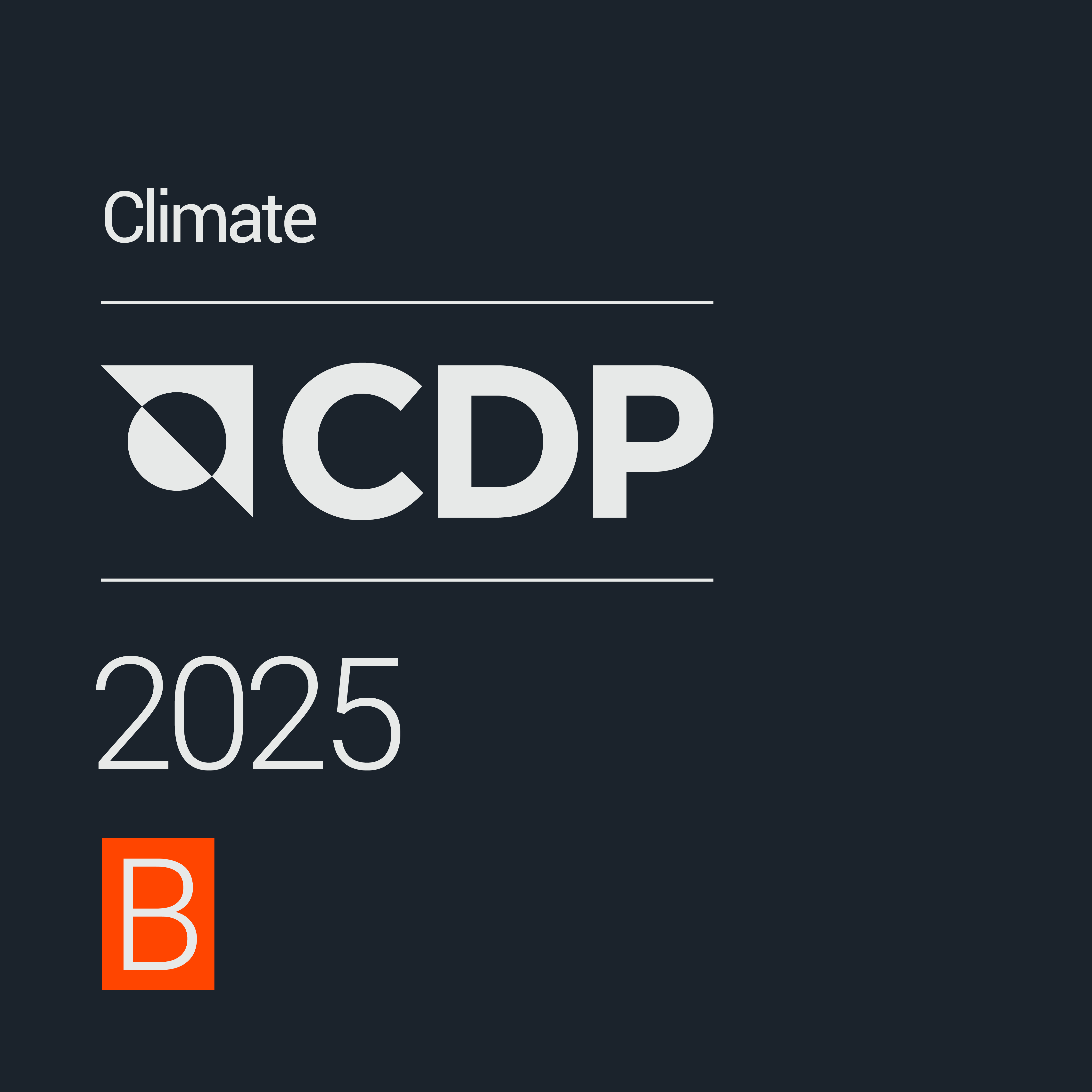 CDP 2025 grade badge