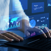 digital data on laptop