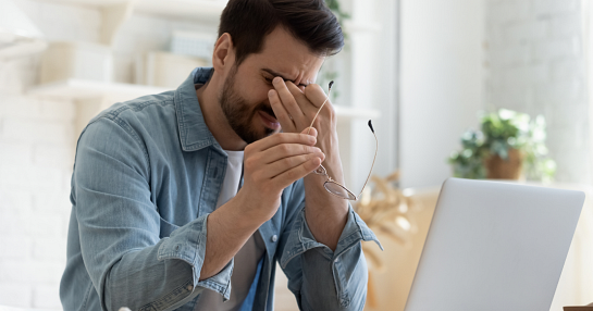 person with migraine